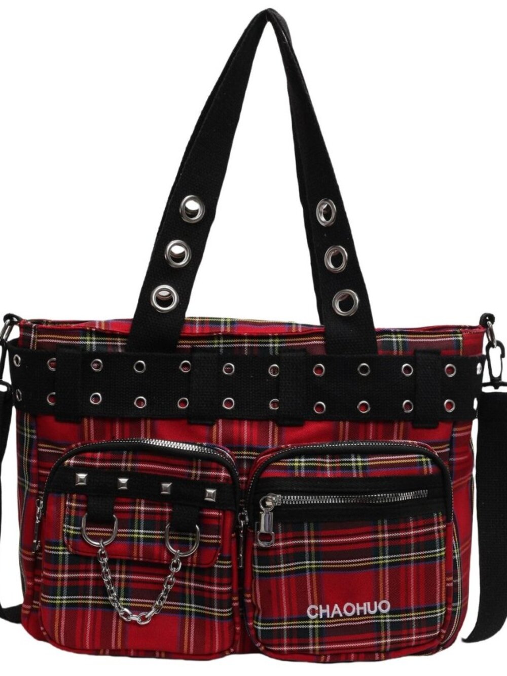 Y2K Tote Bag for Women Canvas Shoulder Bag Gothic Bag Skull Handbag for Work